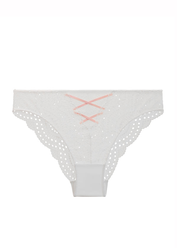 ARIA Seductive White Lace Brief Panties