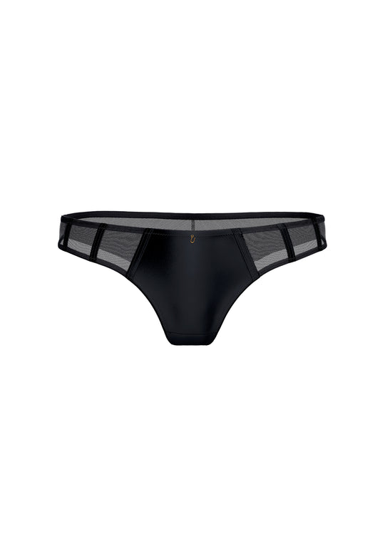 AVA Plus Sexy Black Mesh Tanga Panties