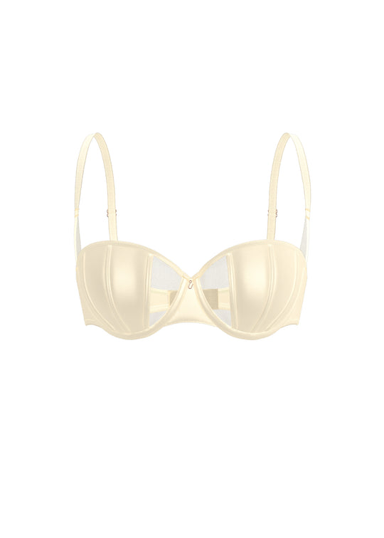 AVA White Underwired Balconette Bra
