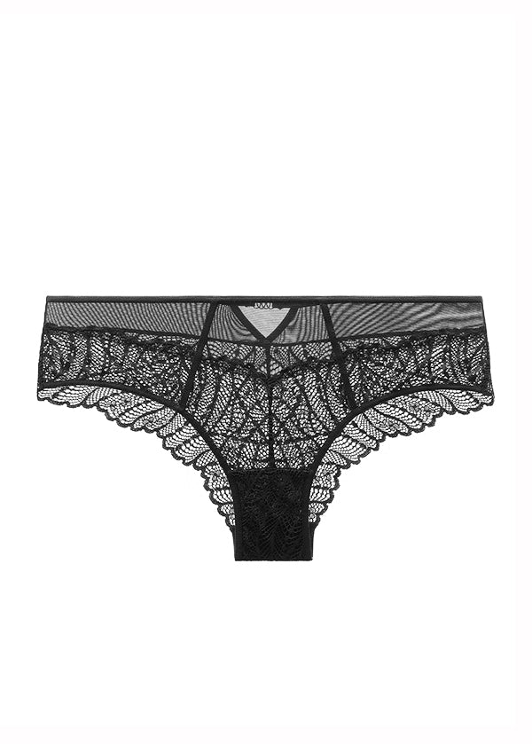 CHLOE Sexy Black Lace Boyshort Panties