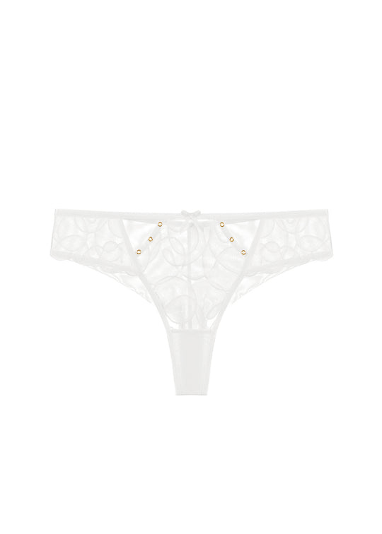 CINDY White Sexy Lace Tanga Panties