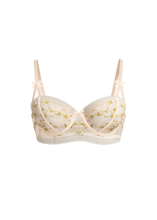 CRESSIDA Plus Soft Beige Lace Balconette Bra