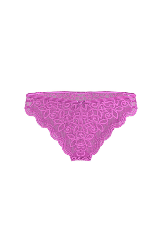 GIGI Fushia Floral Lace Brief Panties