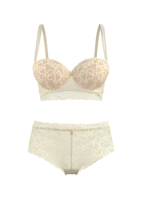KERENSA Off White Lace Lingerie Set