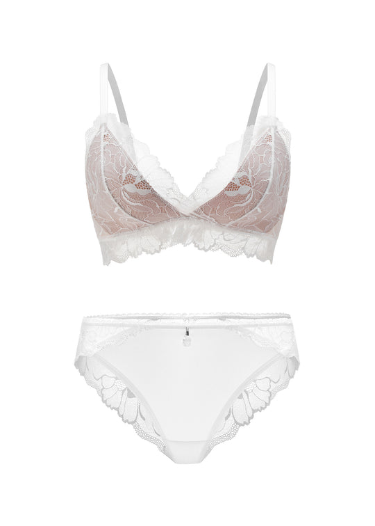 LANA White Lace Lingerie Set
