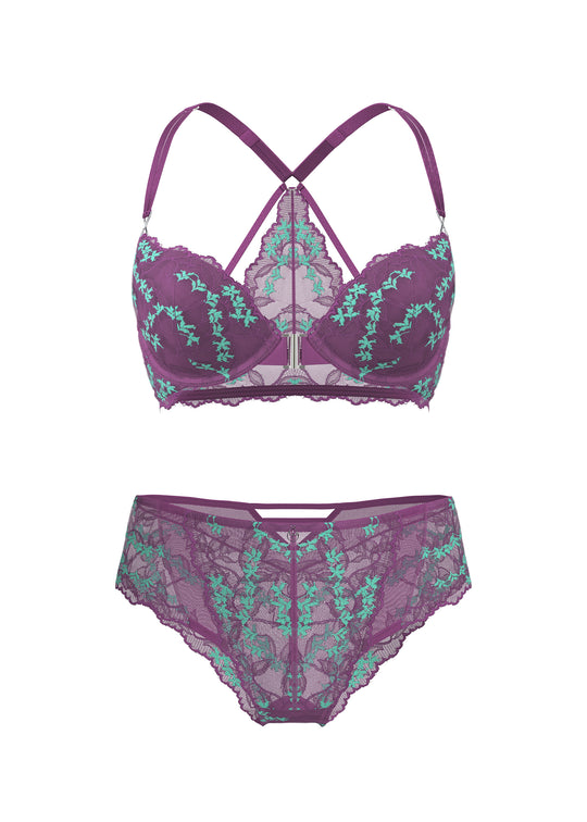 LIORA Purple Lace Lingerie Set