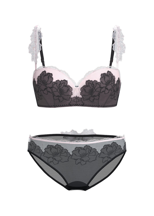 LUMI Embroidery Lace Lingerie Set