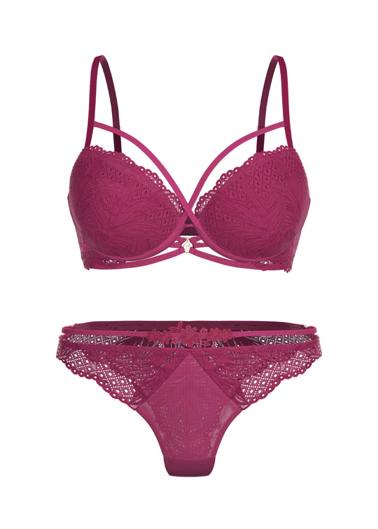 Lyra Red Lace Lingerie Set