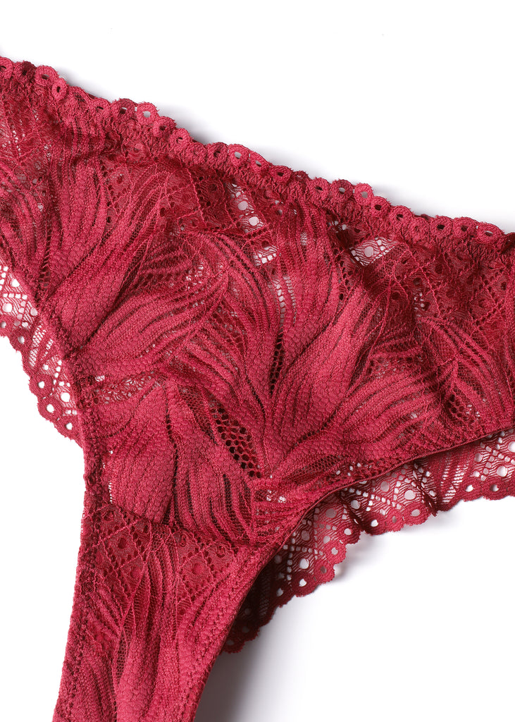 MIRA Sexy Red Lace Brief Panties