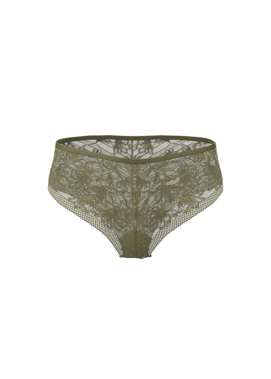 SERAPHINA Plus Olive Green Lace Sparkling Boyshort Panties