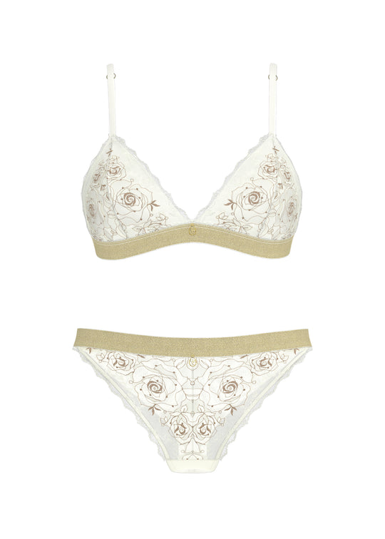 TANSY Embroidery Lace Wireless Lingerie Set