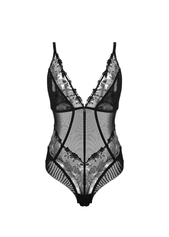 Tanya Sexy Lace Wireless Unlined Bodysuit In Embroidery