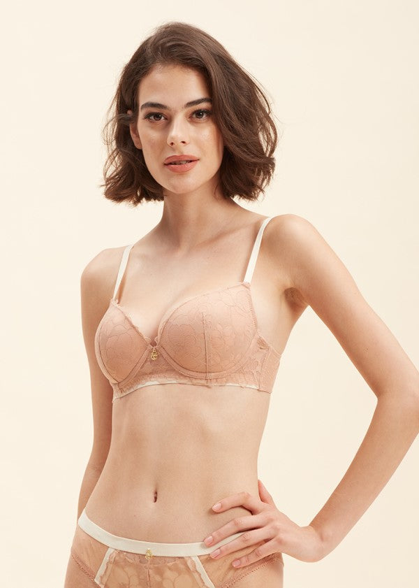 Sexy Recycled Flower Lace Bra, Comfy Bra For Women