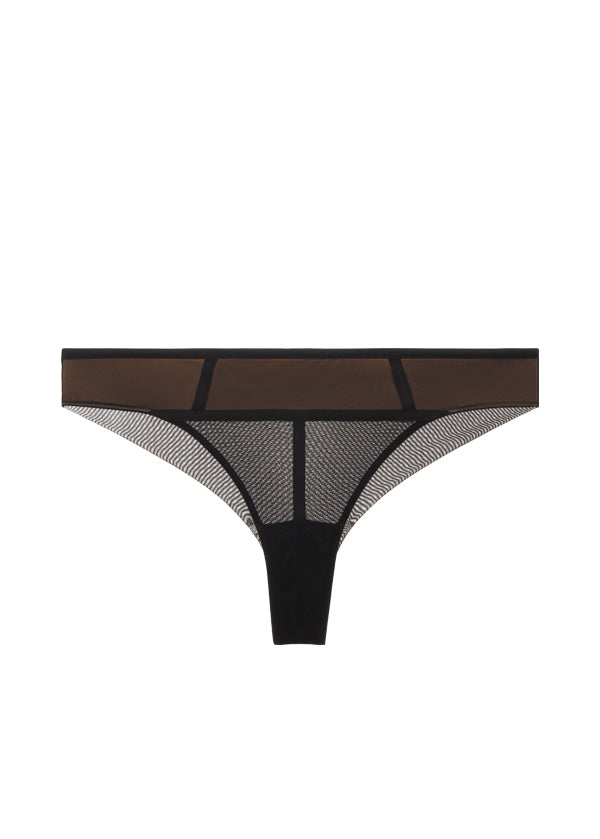 ANN Black High-Waisted Mesh Hipster Panties-imgsize-XL