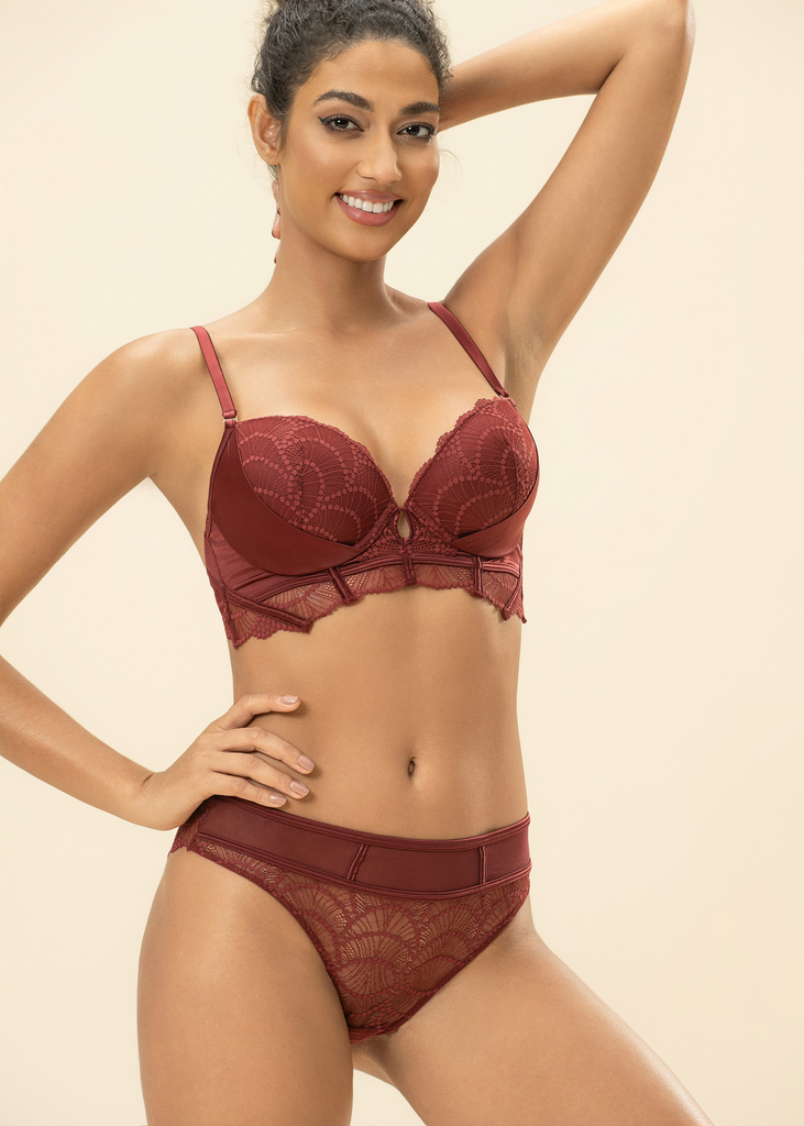 ANYA Bronte Red Lace Brief Panties