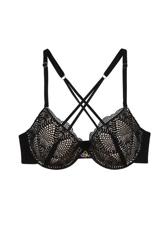 AURA Lace Convertible Back Molded Demi Bra