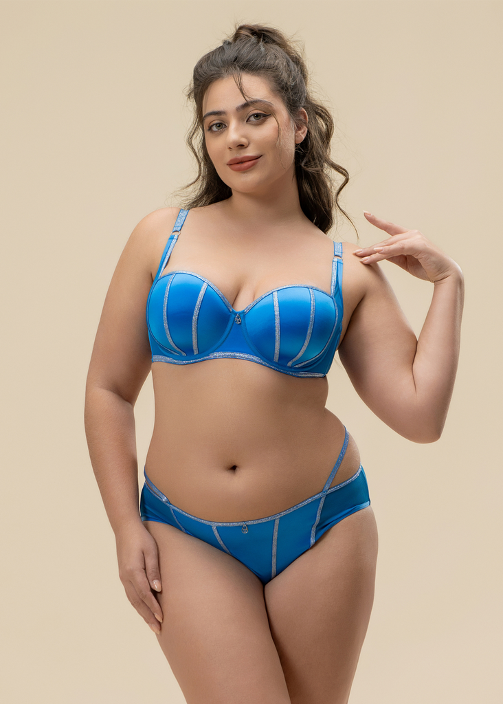 AYN Plus Underwired Molded Padded Cup Balconette Demi Bra