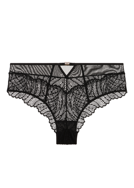 CHLOE Sexy Black Lace Boyshort Panties