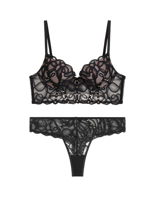 CINDY Black Lace Lingerie Set