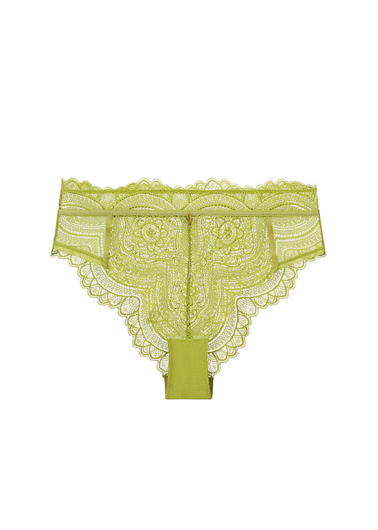 CONNIE Plus Sexy Green Lace Boyshort Panties