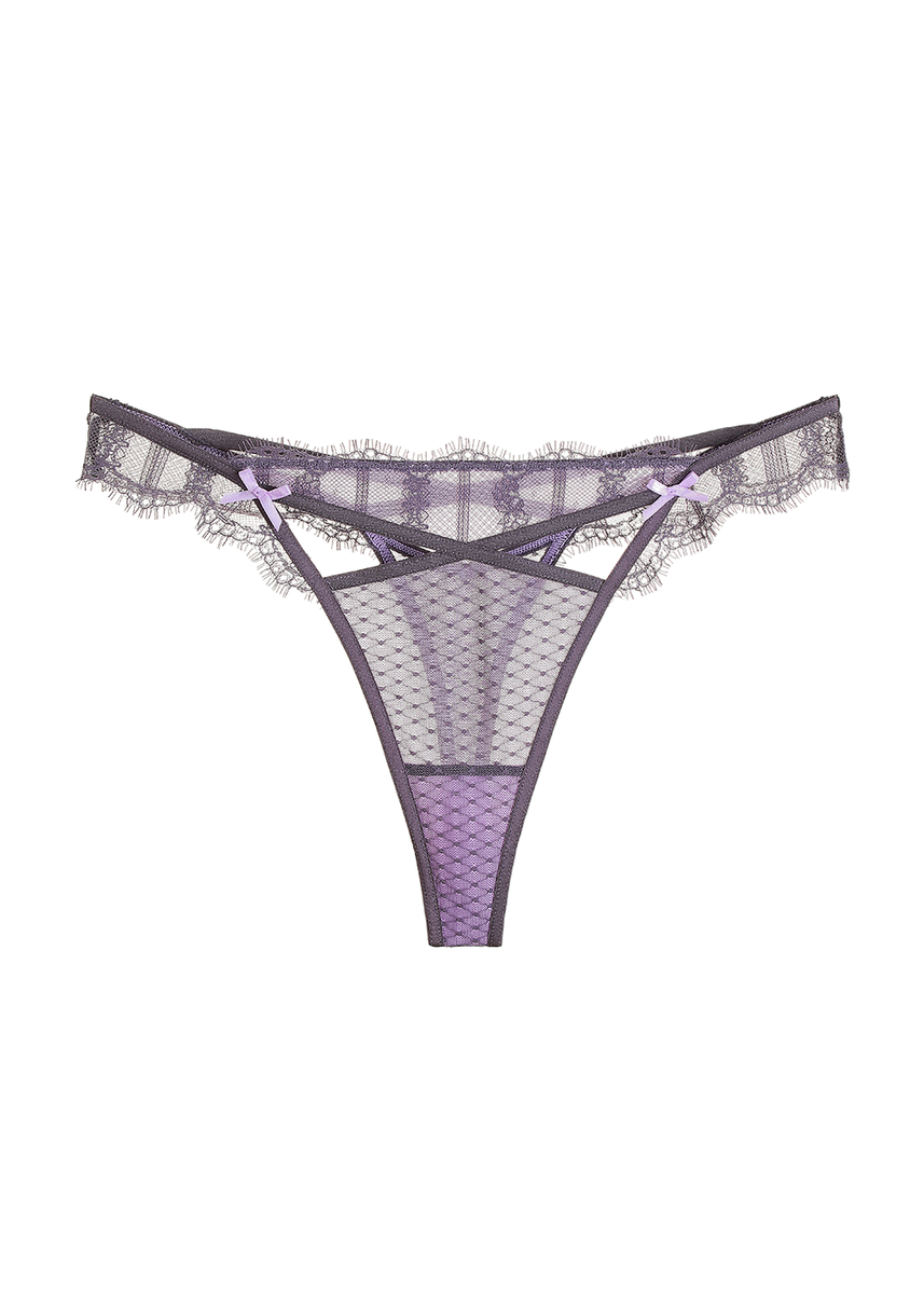 CC Thong Beige Velvet Silver Strass main image 0