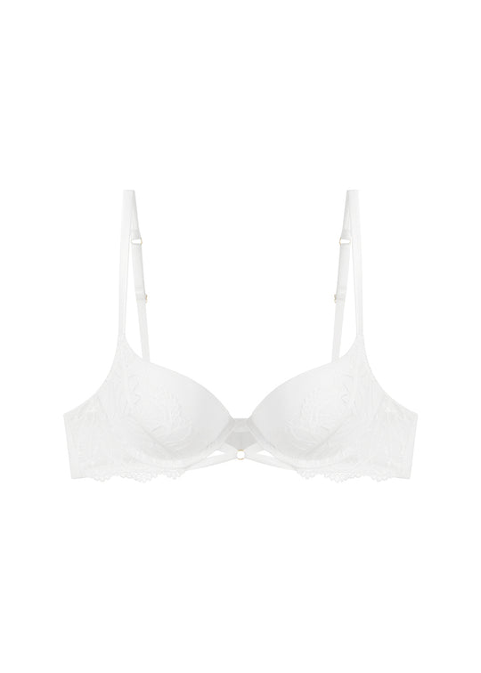 DARLEEN Plus Lace Push-Up Molded Cup Demi Bra