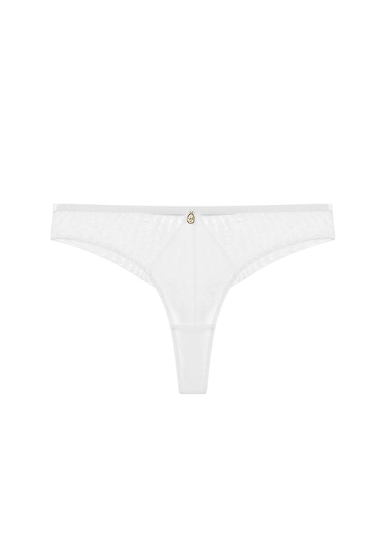 DARLEEN Plus Seductive Leaf-Pattern Lace Tanga Panties