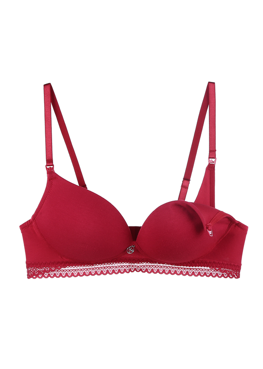 GIANNA Comfort Cotton Red Molded Maternity Nursing Bra