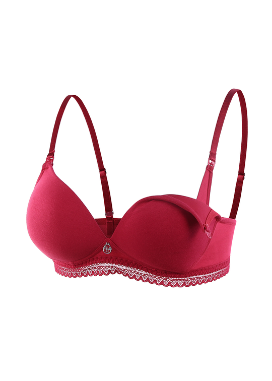 GIANNA Plus Cotton Red Molded Maternity Nursing Bra