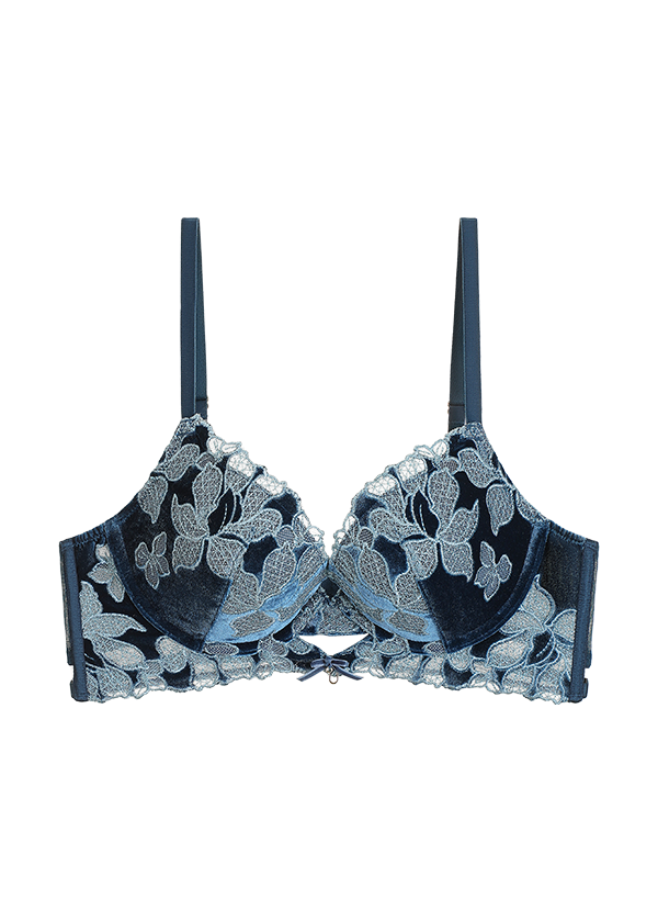 GLENN Plus Lace Push-Up Underwired Molded Cup Demi Bra