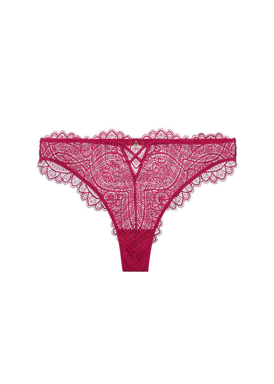 GLORIA Plus Sexy Plum Lace Tanga Panties