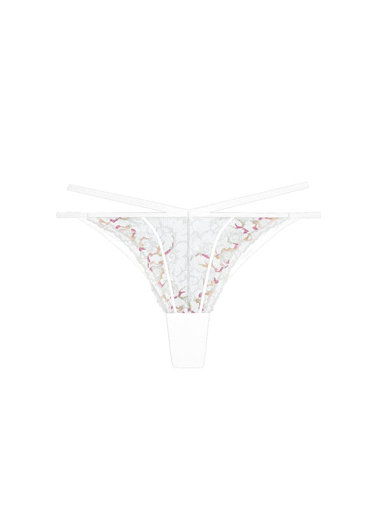GLYNIS Plus Seductive Embroidery Lace Tanga Panties
