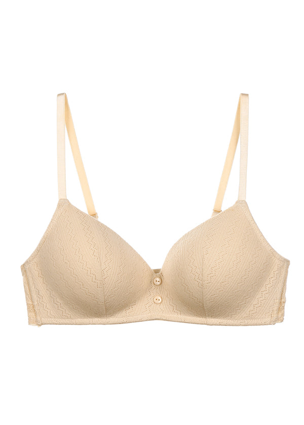 HAILEY Casual Triangle Molded Cotton Wire-Free Bra-imgsize-38D