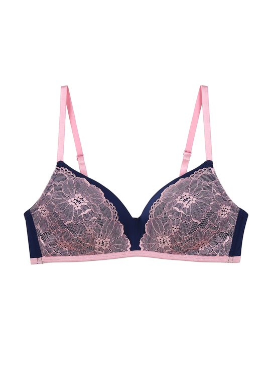 IRENE Lace Wireless Molded Triangle Bralette Bra