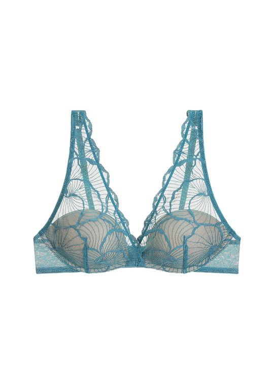 IVY Sexy Green Lace Push-Up Underwired Plunge Bra