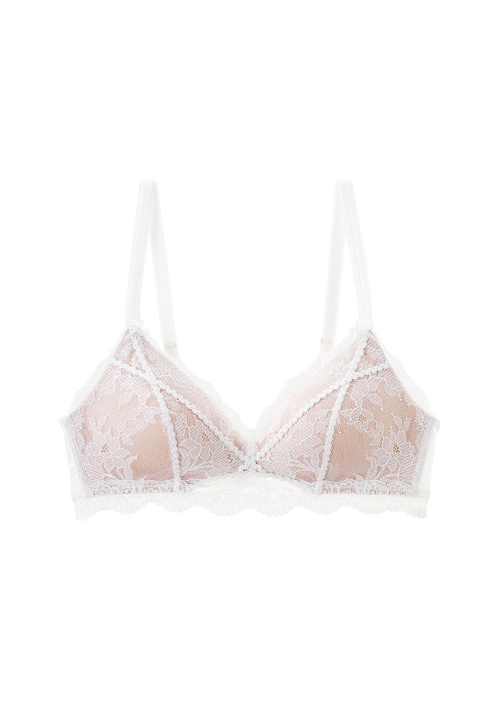 Geometric Lace Bralette & Hipster Teal 1x main image 1