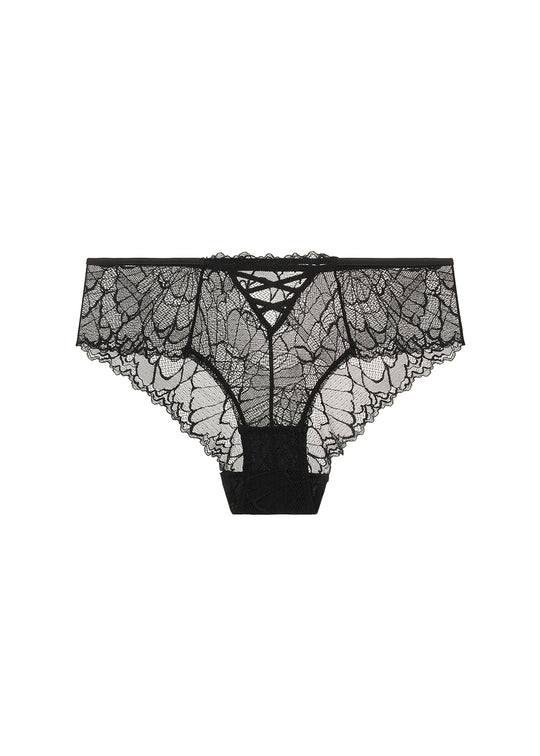 JENNIFER Plus Sexy Black Recycled Lace Boyshort Panties
