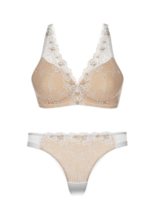 JESSA Plus White Lace Lingerie Set