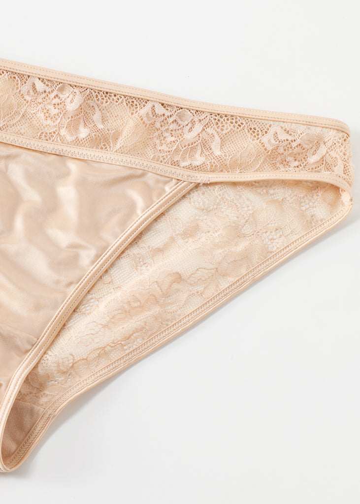 JOLIN Nude Floral Lace Hipster Panties