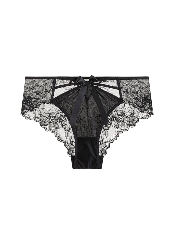 KAREN Black Sexy Lace Boyshort Panties