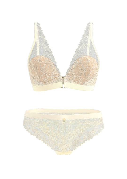 LILIA Off White Lace Lingerie Set