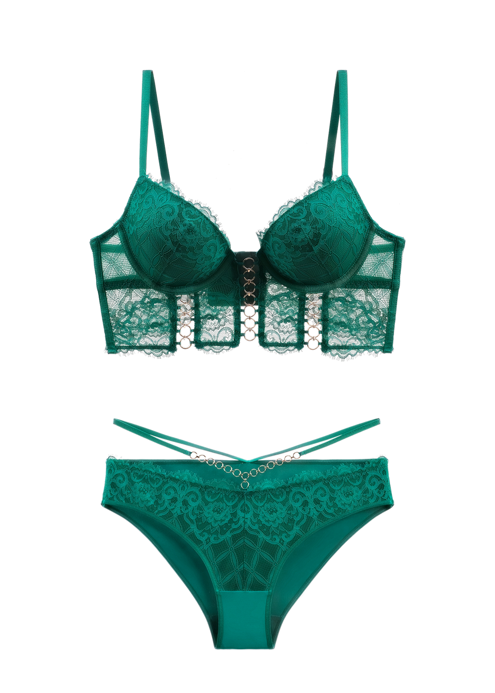 green-floral-lace-lingerie-set-corset-long-bra-brief-panty