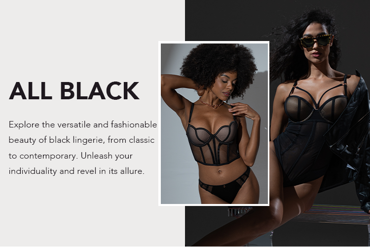 All Black Lingerie banner