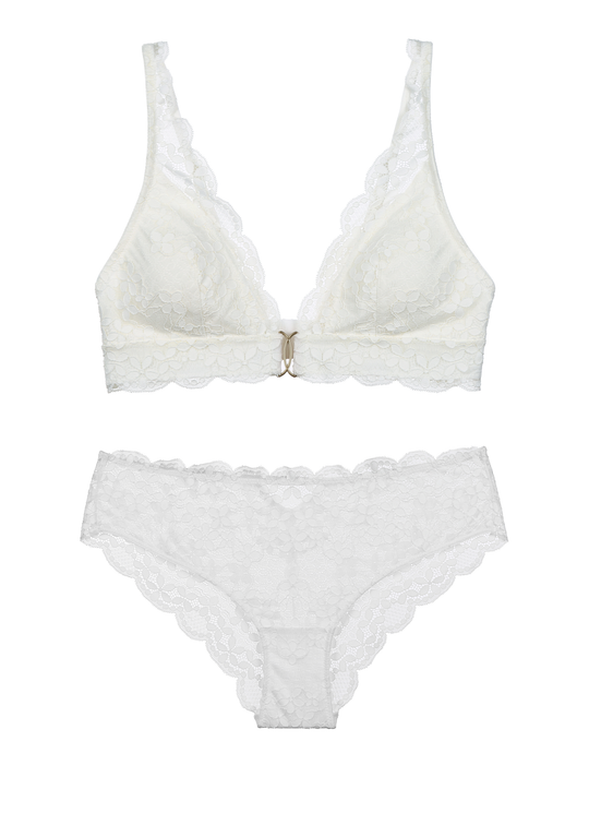 MIA Off White Lace Lingerie Set