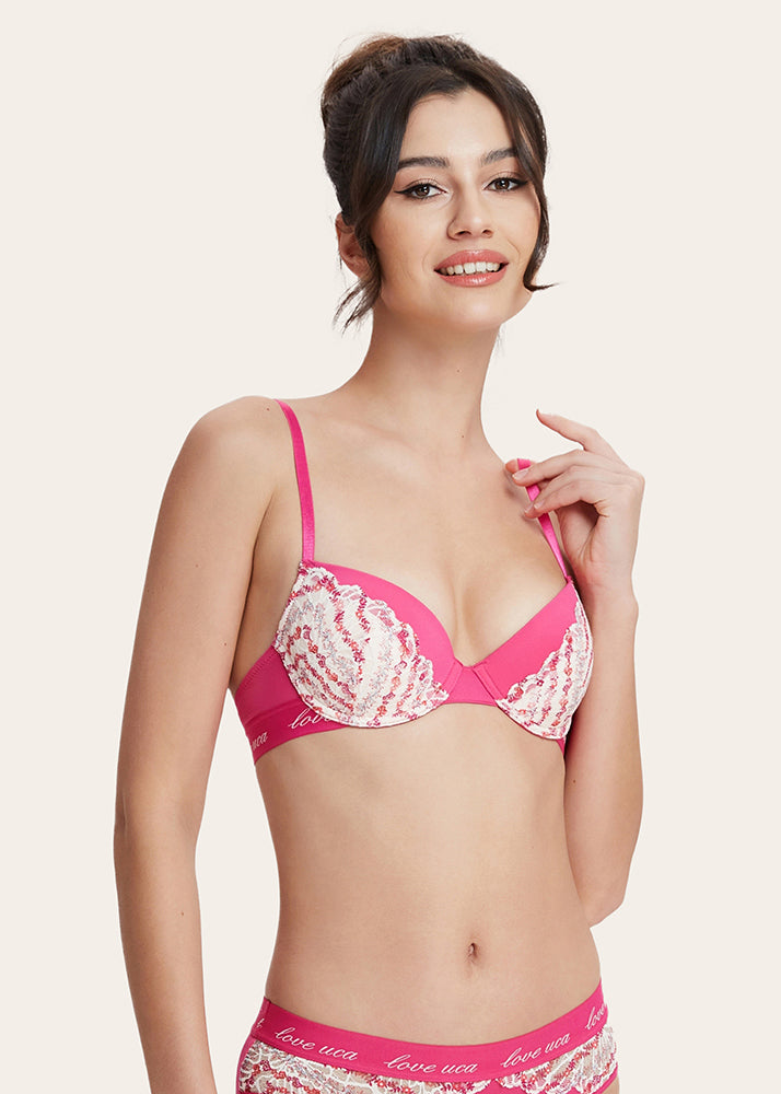 MIKA Printed Floral Lace Bra
