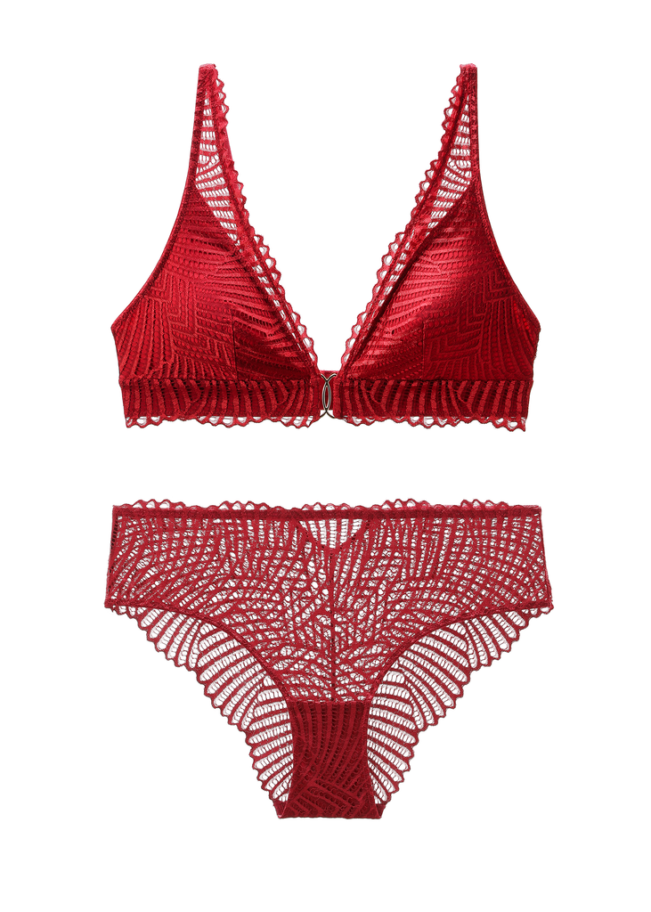 MILANO Red Lace Lingerie Set