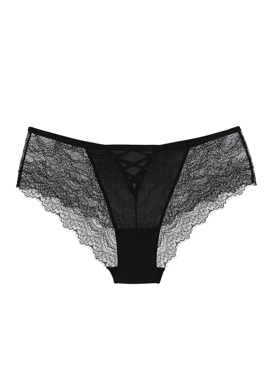 PAISLEY Floral Lace Black Shorty