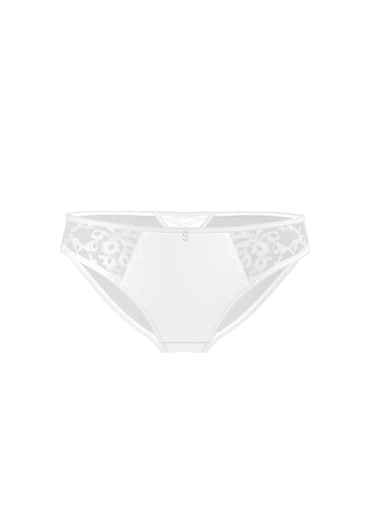 RENEE White Floral Embroidery Lace Brief Panties