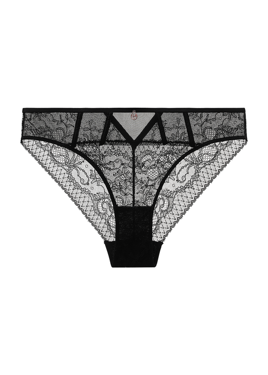 RITA Sexy Black Lace Brief Panties