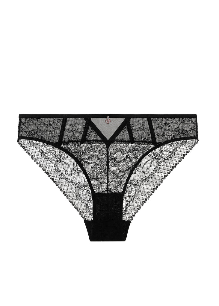 RITA Sexy Black Lace Brief Panties